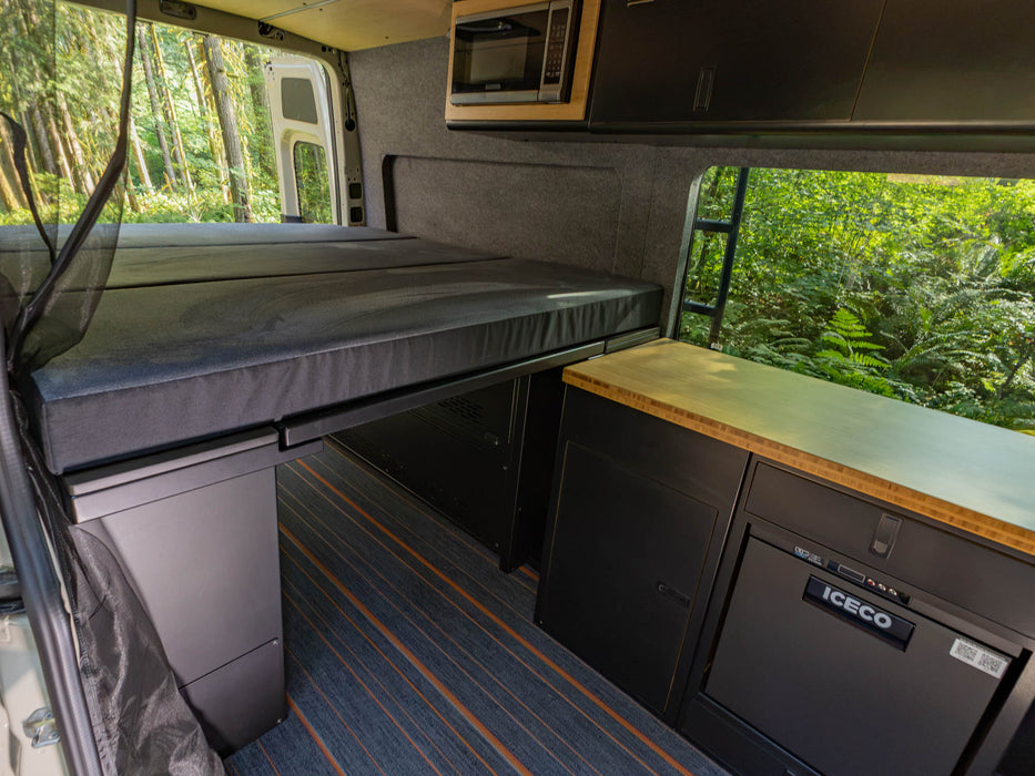 Flatline 2007-2026 Mercedes-Benz Modular Cabinet Bed System for Sprinter & Transit – installed on vehicle, image 20 of 22