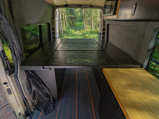 Flatline 2007-2026 Mercedes-Benz Modular Cabinet Bed System for Sprinter & Transit – installed on vehicle, image 2 of 22