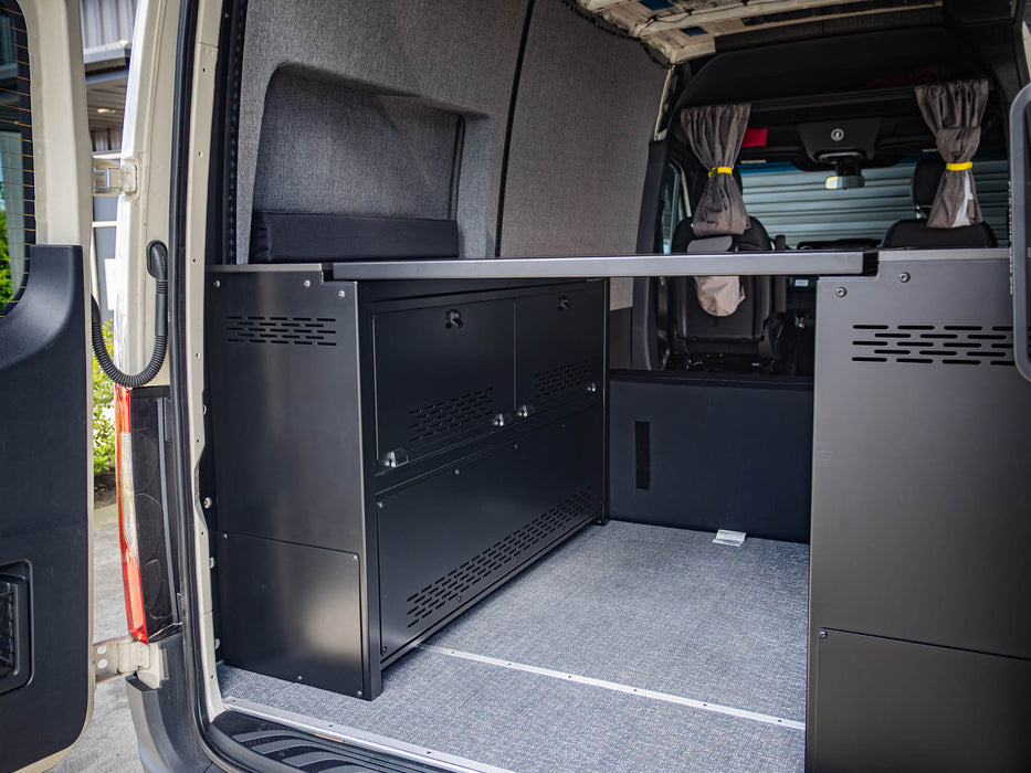 Flatline 2007-2026 Mercedes-Benz Modular Cabinet Bed System for Sprinter & Transit – installed on vehicle, image 13 of 22