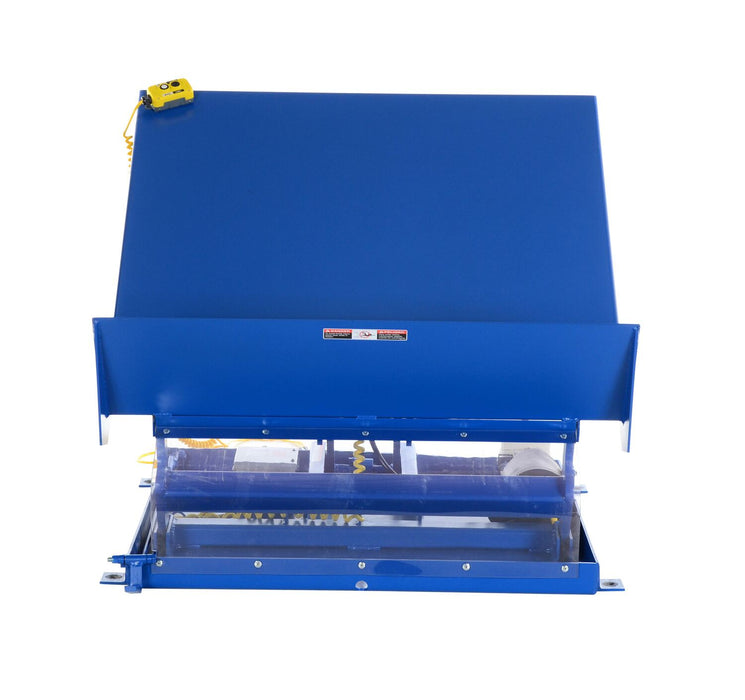 Vestil UNI-4848-6-BLU-230-3 Steel Lift Table 48 In x 48 In AC Powered 230 Volt 3 Phase 6,000 lb. Capacity Blue