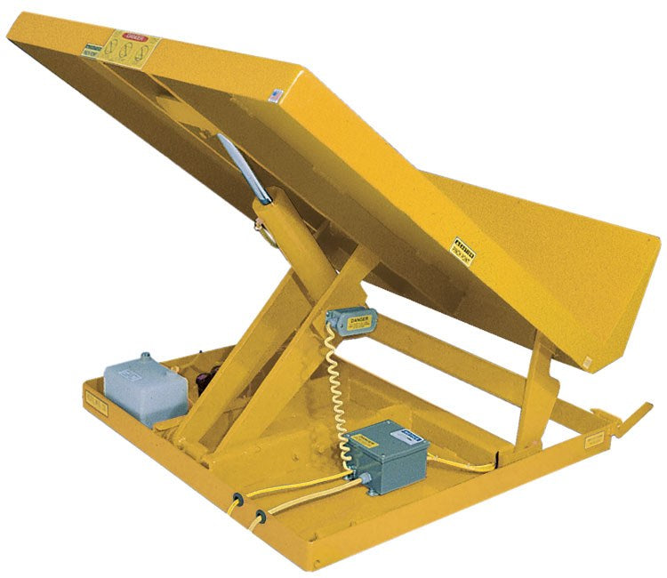 Vestil UNI-4848-6-YEL-230-3 Steel Lift Table 48 In x 48 In AC Powered 230 Volt 3 Phase 6,000 lb. Capacity Yellow