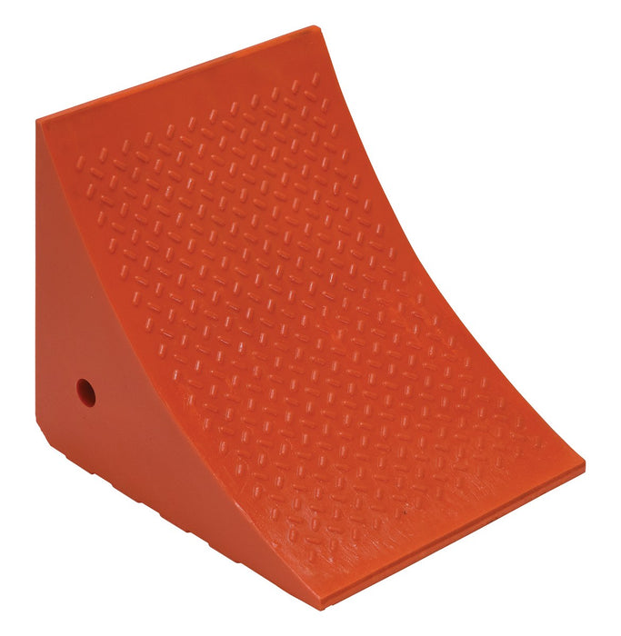 Vestil URWC-25 Urethane Jumbo Wheel Chock 17-1/2 in. x 14-7/8 in. x 15 in. 30 Ton Capacity Orange