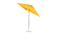 Ledge Lounger Essential Umbrella 7.5' Octagon Crank Auto Tilt — Bronze Pole-Classic Ball Finial-R554 Sunflower Yellow Fabric