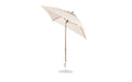 Ledge Lounger Essential Umbrella 7.5' Octagon Crank Auto Tilt — Bronze Pole-Classic Ball Finial-R126 Linen Fabric