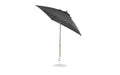 Ledge Lounger Essential Umbrella 7.5' Octagon Crank Auto Tilt — Bronze Pole-Classic Ball Finial-R164 Charcoal Grey Fabric