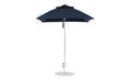 Ledge Lounger Essential Umbrella 6.5' Square Pulley — Silver Pole-Classic Ball Finial-R175 Captain Navy Fabric