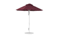 Ledge Lounger Essential Umbrella 7.5' Octagon Pulley — Silver Pole-Classic Ball Finial-R104 Terracotta Fabric
