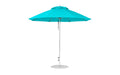 Ledge Lounger Essential Umbrella 9' Octagon Pulley — Silver Pole-Classic Ball Finial-R171 Turquoise Fabric