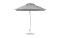 Ledge Lounger Essential Umbrella 9' Octagon Pulley — Silver Pole-Classic Ball Finial-R138 Cadet Grey Fabric