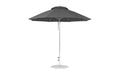 Ledge Lounger Essential Umbrella 9' Octagon Pulley — Silver Pole-Classic Ball Finial-R164 Charcoal Grey Fabric