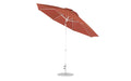 Ledge Lounger Essential Umbrella 11' Octagon Crank Auto Tilt — White Pole-Classic Ball Finial-R104 Terracotta Fabric