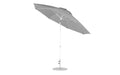 Ledge Lounger Essential Umbrella 11' Octagon Crank Auto Tilt — White Pole-Classic Ball Finial-R138 Cadet Grey Fabric