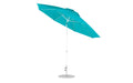 Ledge Lounger Essential Umbrella 11' Octagon Crank Auto Tilt — White Pole-Classic Ball Finial-R171 Turquoise Fabric