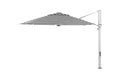 Ledge Lounger Ultra Cantilever Umbrella-13' Octagon — Matte Silver Pole-Stock Fabric-R017 Black Stripe