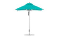 Ledge Lounger Premier Umbrella-7.5' Square-Pulley — Silver Pole-Classic Ball Finial-Single Vent-STK-R171-Turquoise
