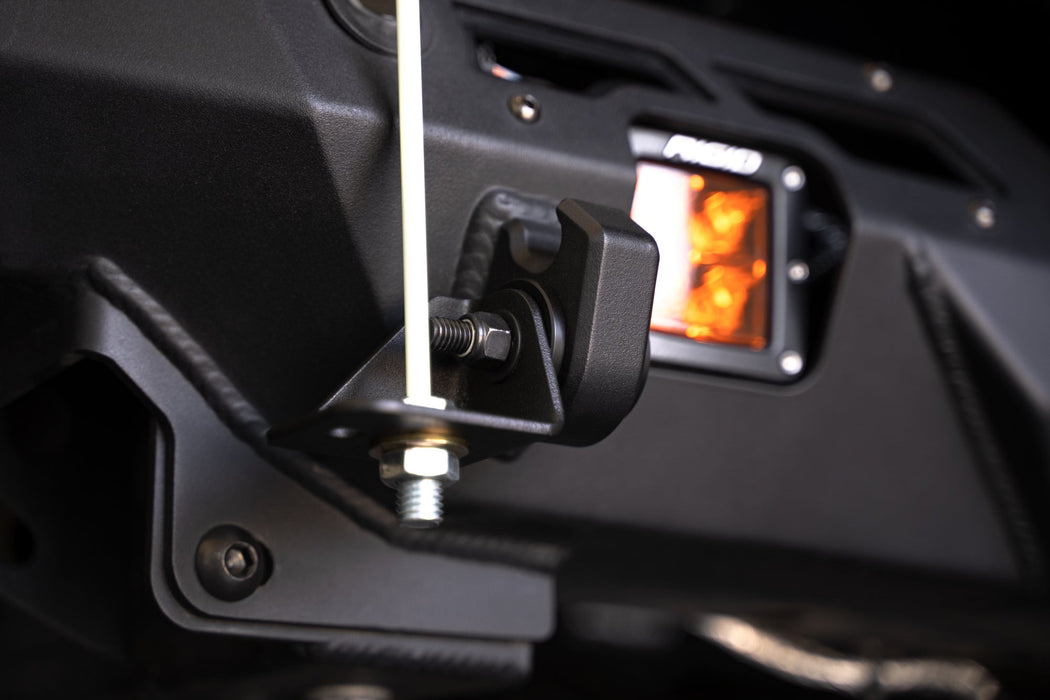 Rago Fabrication Universal Clevis Mounted Whip Flag Holder – installed on vehicle, image 6 of 14