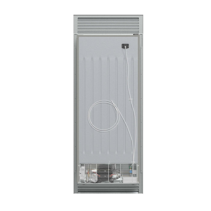 Forno Fortezza 32-Inch Left-Swing Freezer with Trim Grille in Stainless Steel, with Automatic Ice Maker (FFFFD1738-32LSG)