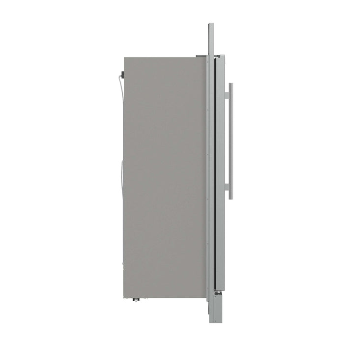 Forno Fortezza 32-Inch Left-Swing Freezer with Trim Grille in Stainless Steel, with Automatic Ice Maker (FFFFD1738-32LSG)