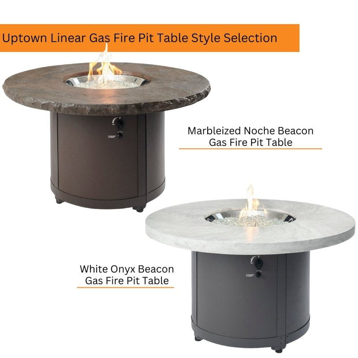 The Outdoor Greatroom Beacon 48" Round Gas Fire Pit Table | BC-20
