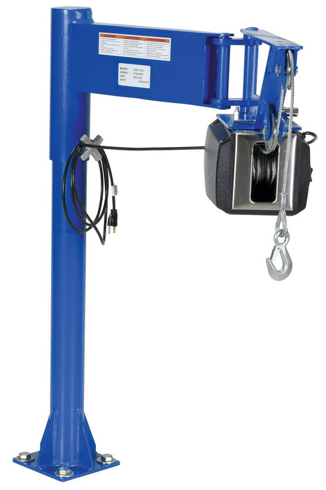 Vestil VAN-J-AC Steel AC Powered Lifter Jib 400 lb. Capacity Blue