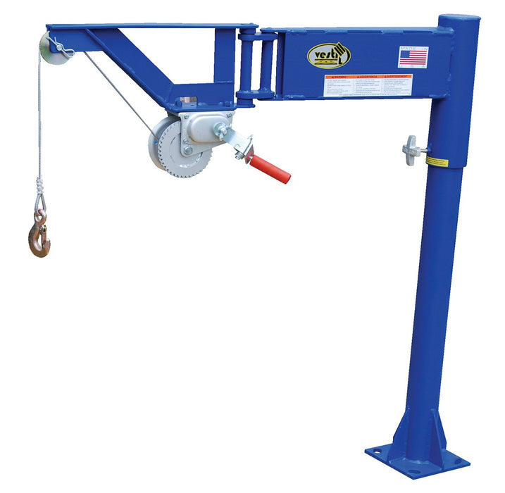 Vestil VAN-J Steel Manual Lifter Jib 400 lb. Capacity Blue