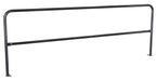 Vestil VDKR-10-BP-BK Steel Pipe Safety Railing with Welded Baseplate 10 ft. Length Black