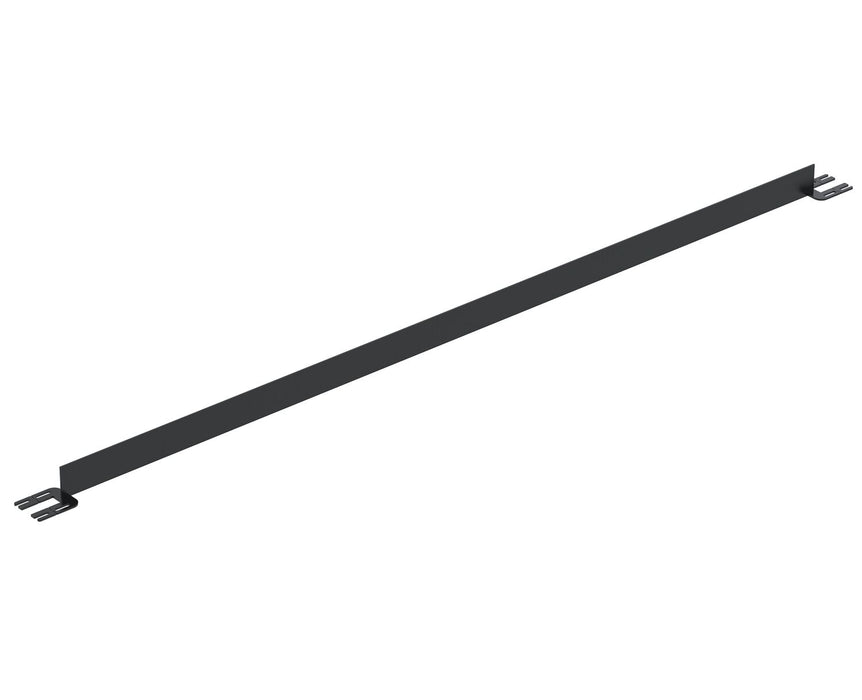 Vestil VDKR-10-TB-BK Steel Toe Board for Pipe Safety Railing 10 ft. Length Black