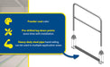 Vestil VDKR-10-TB steel toe board for pipe safety railing feature overview 2