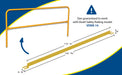 Vestil VDKR-10-TB steel toe board for pipe safety railing feature overview 3