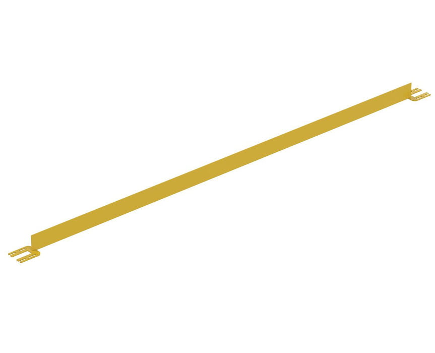 Vestil VDKR-10-TB Steel Toe Board for Pipe Safety Railing 10 ft. Length Yellow