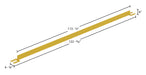 Vestil VDKR-10-TB steel toe board for pipe safety railing dimensions diagram