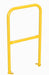 Vestil VDKR-2-BP-YL Steel Pipe Safety Railing with Welded Baseplate 2 ft. Length Yellow