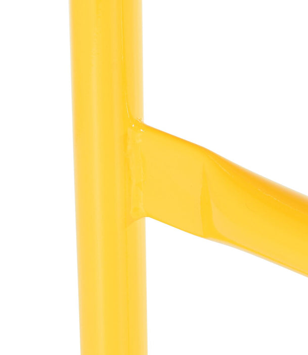 Vestil VDKR-2-BP-YL steel pipe safety railing with welded baseplate - view 4