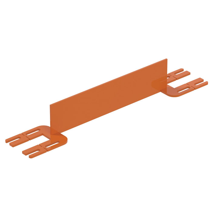 Vestil VDKR-2-TB-OR Steel Toe Board For Pipe Safety Railing 2 ft. Length Orange