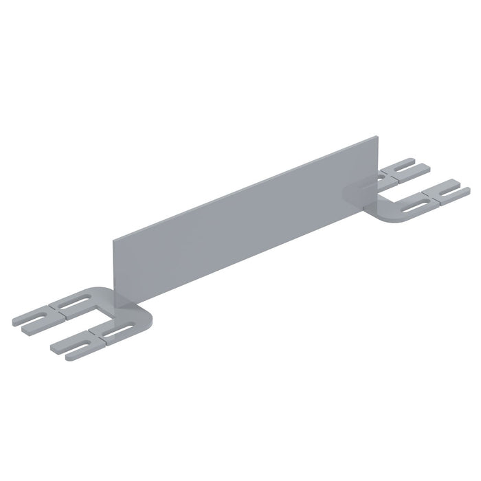 Vestil VDKR-2-TB-SL Steel Toe Board For Pipe Safety Railing 2 ft. Length Silver