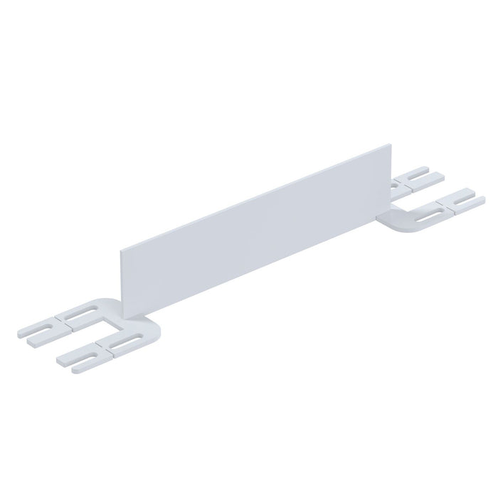 Vestil VDKR-2-TB-WT Steel Toe Board For Pipe Safety Railing 2 ft. Length White