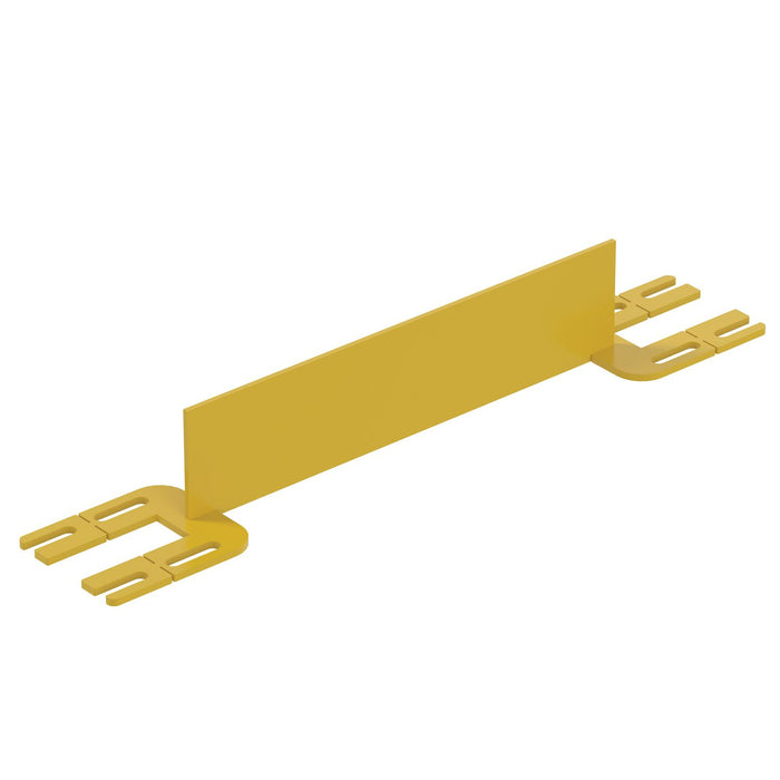 Vestil VDKR-2-TB Steel Toe Board for Pipe Safety Railing 2 ft. Length Yellow