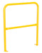 Vestil VDKR-3-BP-YL Steel Pipe Safety Railing with Welded Baseplate 3 ft. Length Yellow