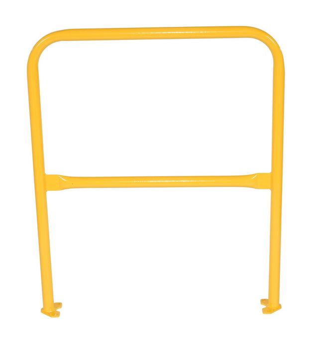 Vestil VDKR-3-BP-YL steel pipe safety railing with welded baseplate - view 2