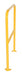 Vestil VDKR-3-BP-YL steel pipe safety railing with welded baseplate - view 3
