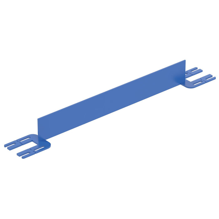 Vestil VDKR-3-TB-BL Steel Toe Board For Pipe Safety Railing 3 ft. Length Blue