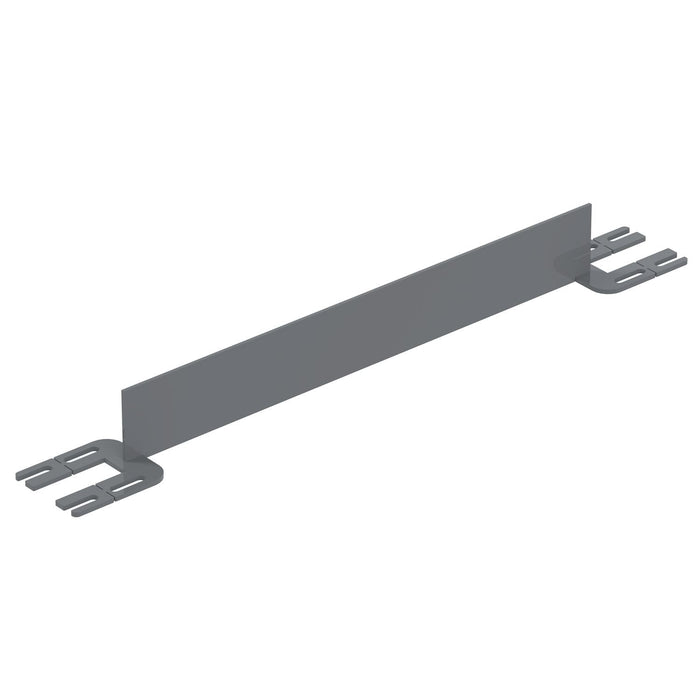 Vestil VDKR-3-TB-GYSG Steel Toe Board For Pipe Safety Railing 3 ft. Length Gray Semi Gloss