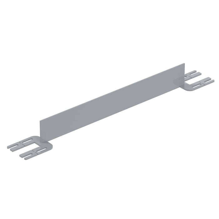 Vestil VDKR-3-TB-SL Steel Toe Board For Pipe Safety Railing 3 ft. Length Silver