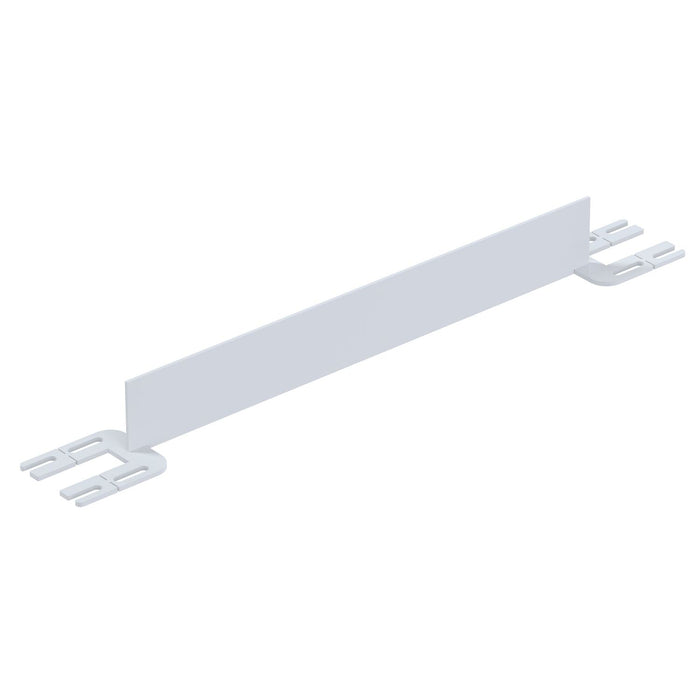 Vestil VDKR-3-TB-WT Steel Toe Board For Pipe Safety Railing 3 ft. Length White