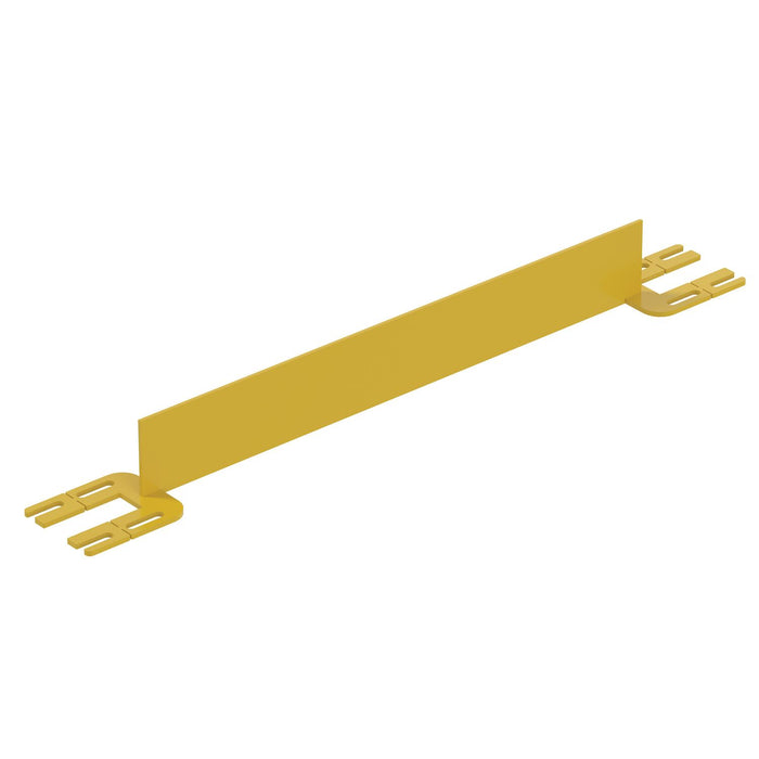 Vestil VDKR-3-TB Steel Toe Board for Pipe Safety Railing 3 ft. Length Yellow