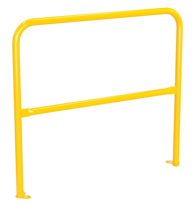 Vestil VDKR-4-BP-YL Steel Pipe Safety Railing with Welded Baseplate 4 ft. Length Yellow