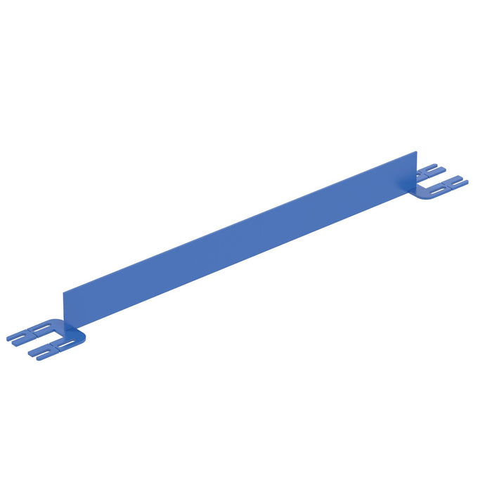 Vestil VDKR-4-TB-BL Steel Toe Board For Pipe Safety Railing 4 ft. Length Blue