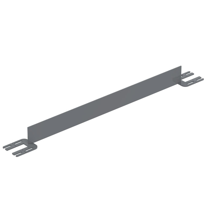 Vestil VDKR-4-TB-GYSG Steel Toe Board For Pipe Safety Railing 4 ft. Length Gray Semi Gloss