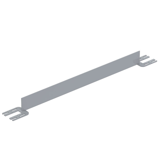 Vestil VDKR-4-TB-SL Steel Toe Board For Pipe Safety Railing 4 ft. Length Silver