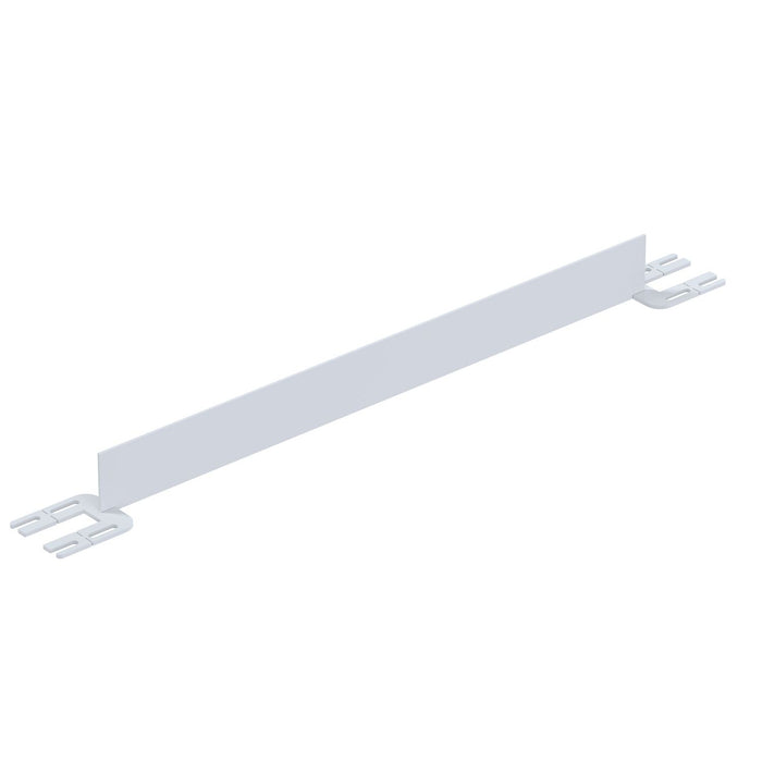 Vestil VDKR-4-TB-WT Steel Toe Board For Pipe Safety Railing 4 ft. Length White